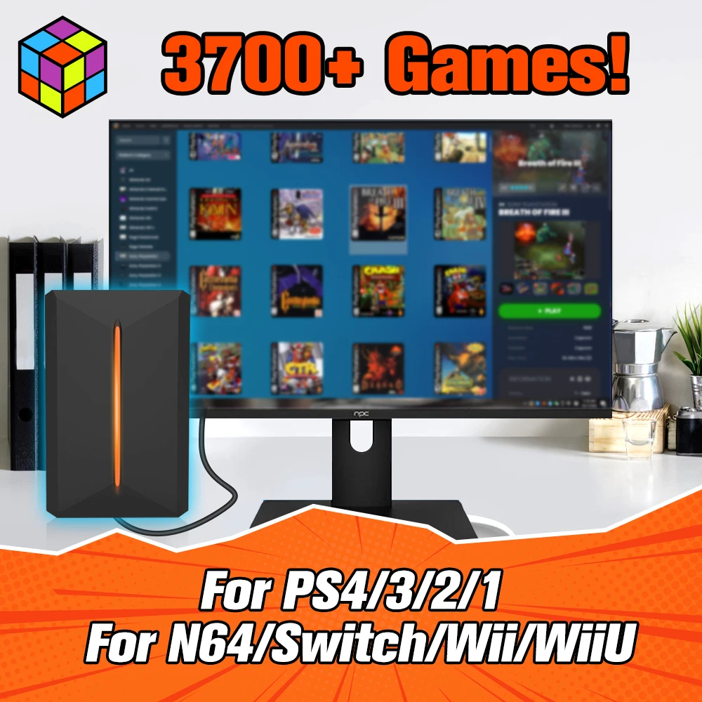 Launchbox Gaming Hard Drive Disk Retro Game Console for PS4/PS3/PS2/WiiU/Wii/N64/DC/PS1 for Win PC/Laptop With 3760+PC/3D Games 1 Launchbox Gaming Hard Drive Disk Retro Game Console for PS4/PS3/PS2/WiiU/Wii/N64/DC/PS1 for Win PC/Laptop With 3760+PC/3D Games 1