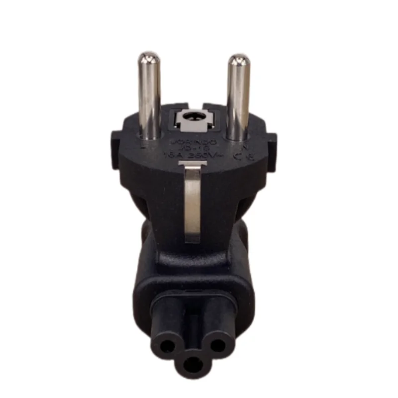 Plug Adapter Power Plug Adapter EU to C5 power Plug power cable 90 degree Adapter Angle European plug to IEC C5 plug converter CEE7/7 Schuko EU IEC
