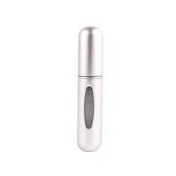 Portable Mini Refillable Perfume Spray Bottle - 8/5ml Travel-Friendly Atomizer Container - Colour (5ml Matte silver)