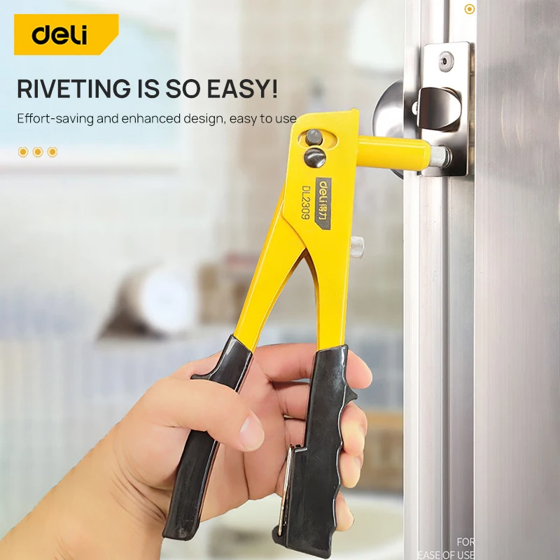 Deli 10.5 Inch Single Hand Blind Rivet Guns Nose Piece Manual Riveting Riveter Tool Hand Tool 265mm 2