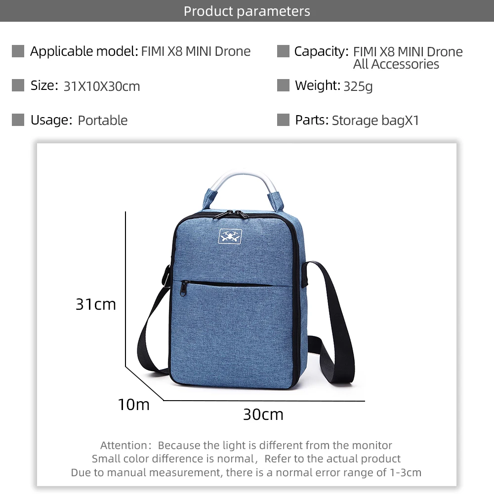 Storage Carrying Case For FIMI X8 Mini Drone Accessories Waterproof Shoulder Bag
