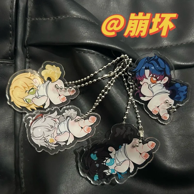 Honkai Star Rail Portachiavi Anime Donna Dan Heng Jing Yuan Blade Versione Q Portachiavi In Acrilico Borsa Kawaii Accessori Per Decorazioni Pendenti