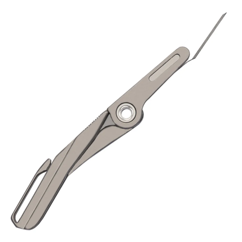 

2023 New Portable 11 # titanium alloy folding knife medical scalpel replaceable blade EDC outdoor open-case pocket knife