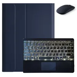 Touchpad Keyboard Case with Multilingual Key Options for Huawei Matepad Pro 12.6 (Blue lightkeycaseT M)