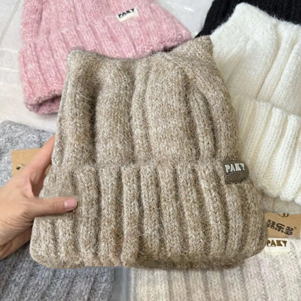 Y2K Harajuku Japanese Knitted Beanies Cap Autumn Winter Woolen Woman Bonnet Cute Cat Ear Earflap Hat Snowy Day Fashion Headwear