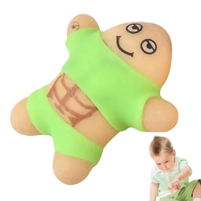 

Children Novelty Funny Squeezing Toys Muscle Man Stress Relief Pinch Prank Stretch Rebound Creative Hallween Xmas Party Gift Toy