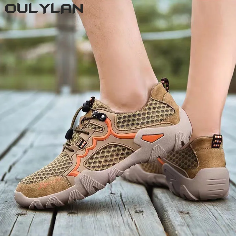 

Oulylan Outdoor Men Sneakers Climbing Shoes Men Sport Shoes Quick-dry Water Shoes Summer Breathable Men Hiking ShoesMesh