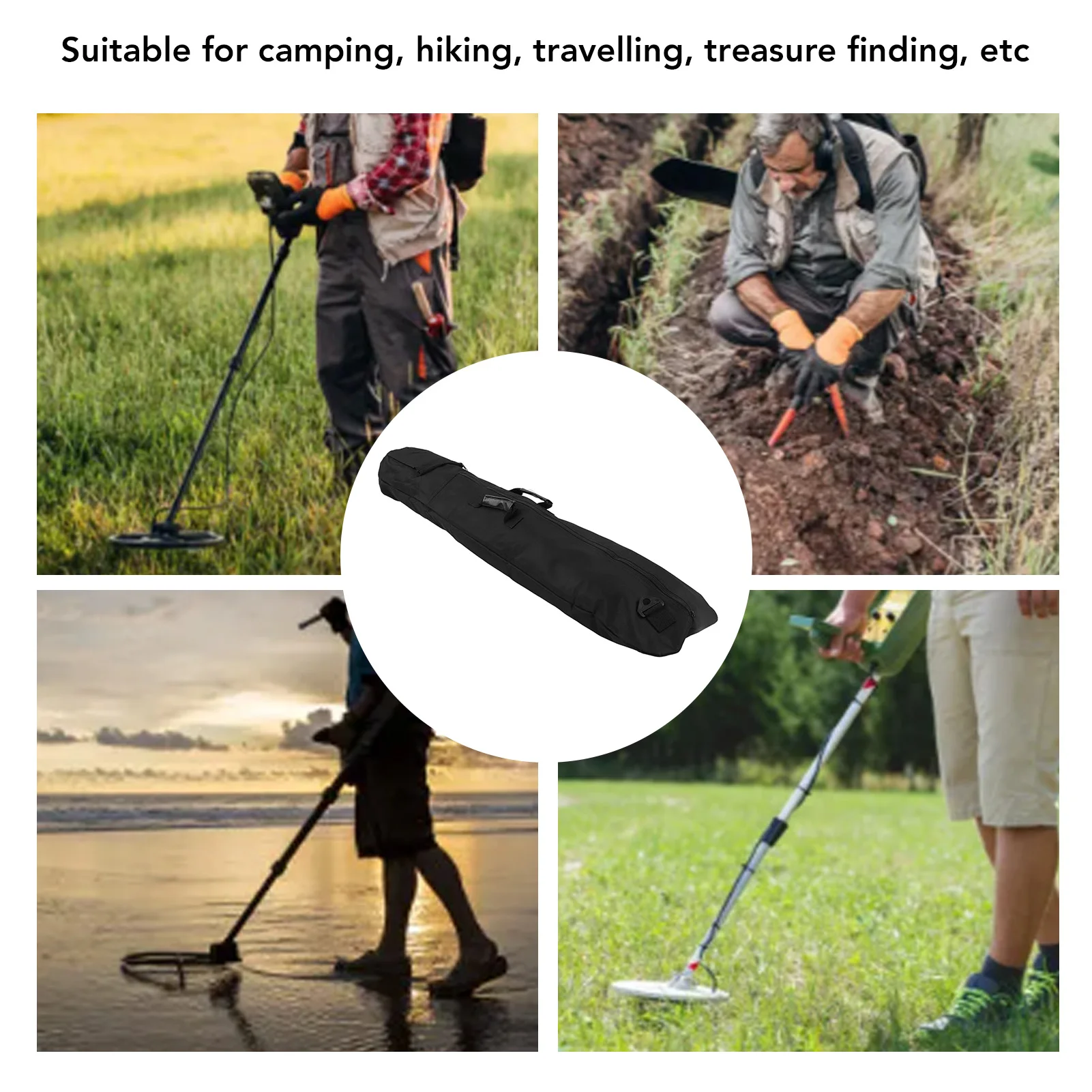 Metal Detector Carry Bag Waterproof Outdoor Detecting All Purpose Padded Carry Bag