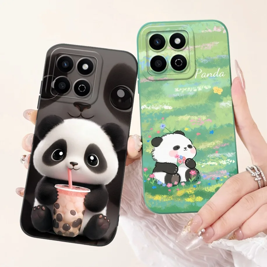 Cute Panda Cartoon Soft Silicone Matte Phone Case - Durable Protective Cover
