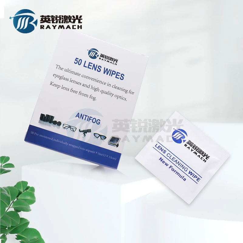 Raymach50pcsBoxLaserLensCleaningWipesProtectiveWindowsContains