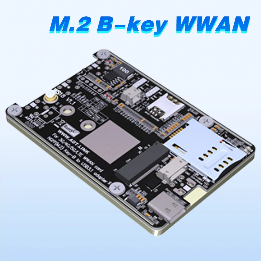 

M.2 B Key 4G/5G/LTE WWAN Card to USB Type-C Gen2x1 Adapter Module Unicom Mobile Telecom Modular Adapters SIM Card 2230/3042/3052