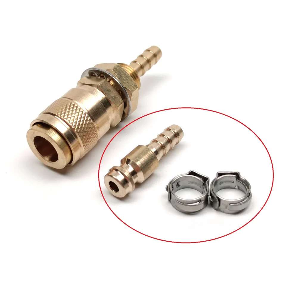 Brass Water Gas Quick Connector - 8mm Welding Torch Adapter For MIG TIG PTA DB Welding