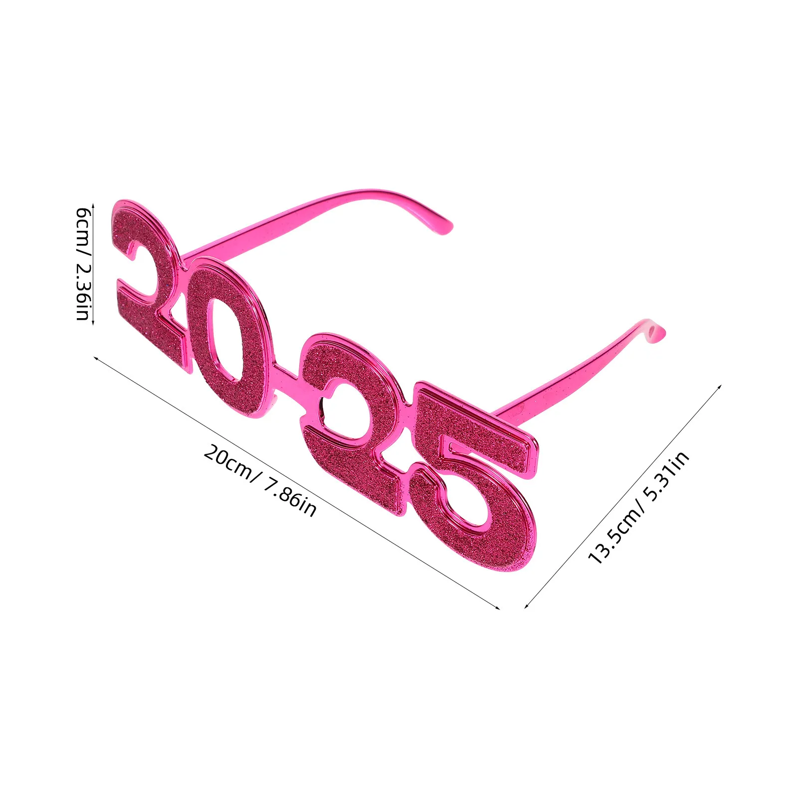 1쌍 2025 안경 전기도금 글리터 아이웨어 깨지지 않는 가벼운 부드러운 가장자리 새해 파티 사진 소품 축제