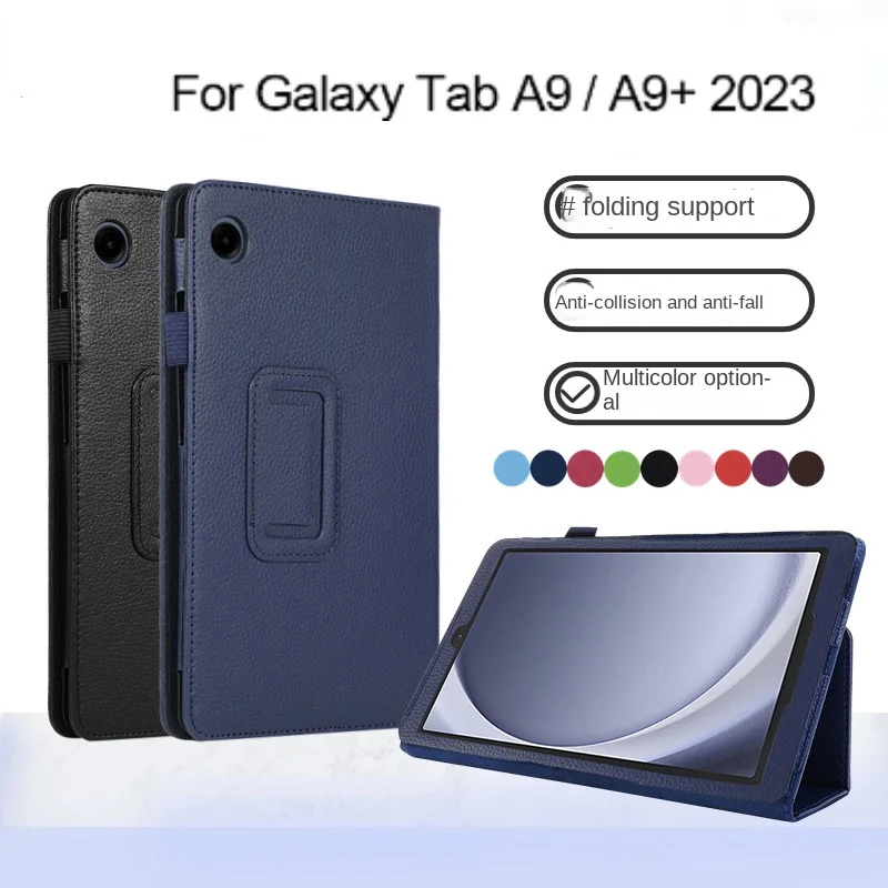 

For Samsung Galaxy Tab A9 8.7 2023 SM-X110 SM-X115 /Tab A9+ A9 Plus 11"Tablet Case Fold PU Leather Stand Flip Cover