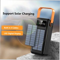 150000mAh Solar Panel Power Bank Fast charging Power Station with Four Wire External Battery Pack with Flashlight For Outdoors - Image 4