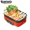 DMWD Multifunction Electric Cooking Pot 4L Hot Pot Mini Skillet Food Cooker Barbecue Boiling Stewing Pot Breakfast Machine 220V 3