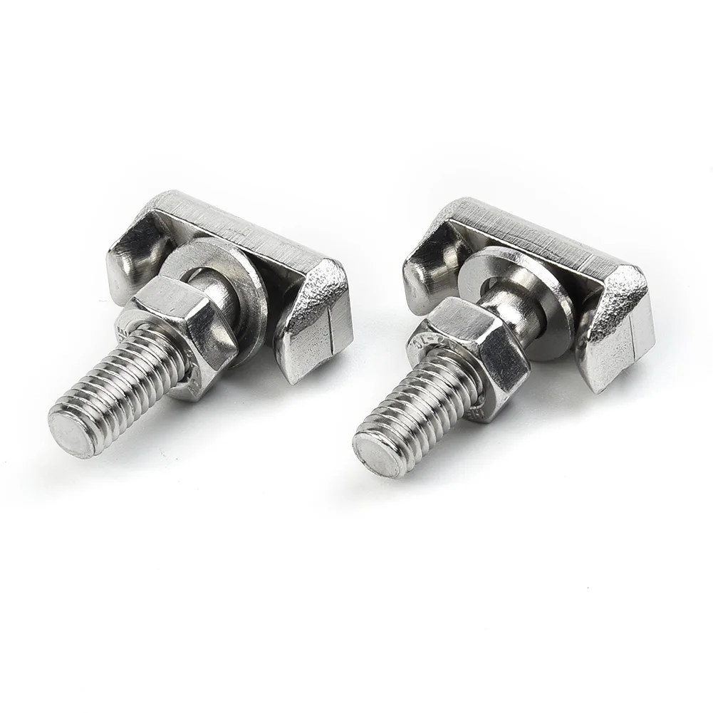 Battery Terminal Connectors 2Pcs T-Bolts Stainless Steel Battery Cable Terminal Connectors 19116852 6X0915138 Car Cable Screw Terminals