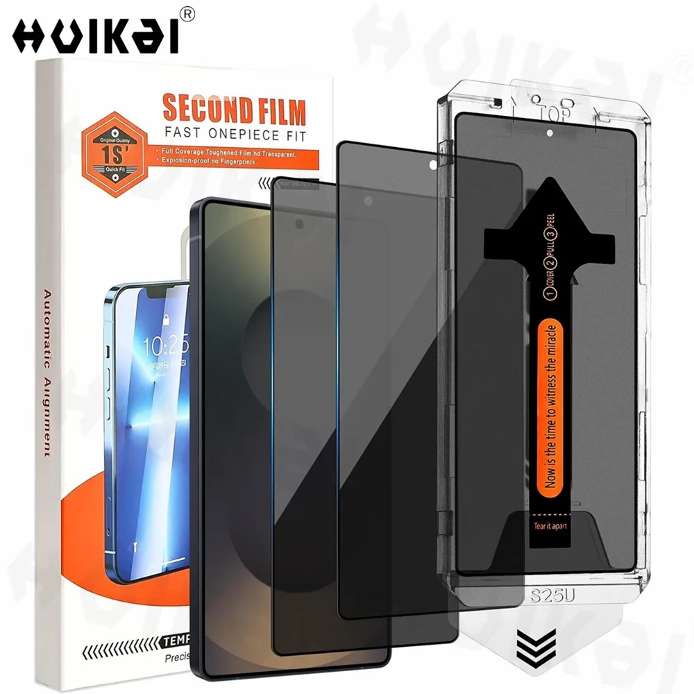 Enhanced Privacy Glass Screen Protector 2-Pack - Auto Dust Elimination, Bubble-Free HD Covers
