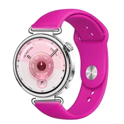 Breathable 18mm Silicone Sports Watch Strap - Comfortable Wristband for 41mm Smartwatches (20 Barbie powder )