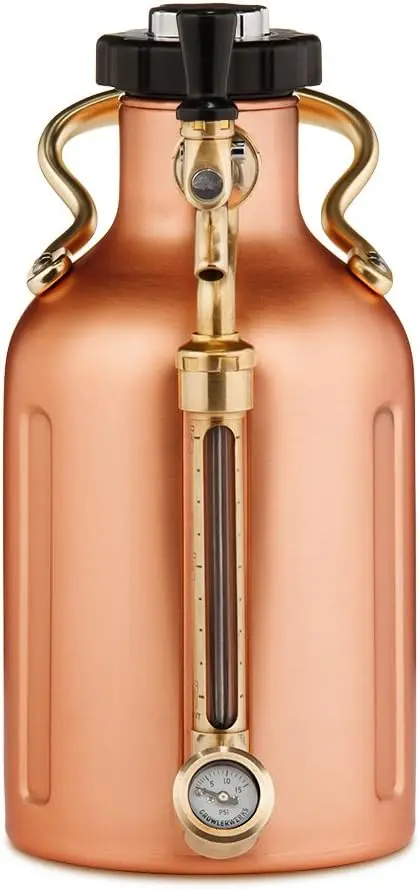 uKeg Carbonated Growler-Great Gift for Beer Lovers, 64 oz, Copper 2