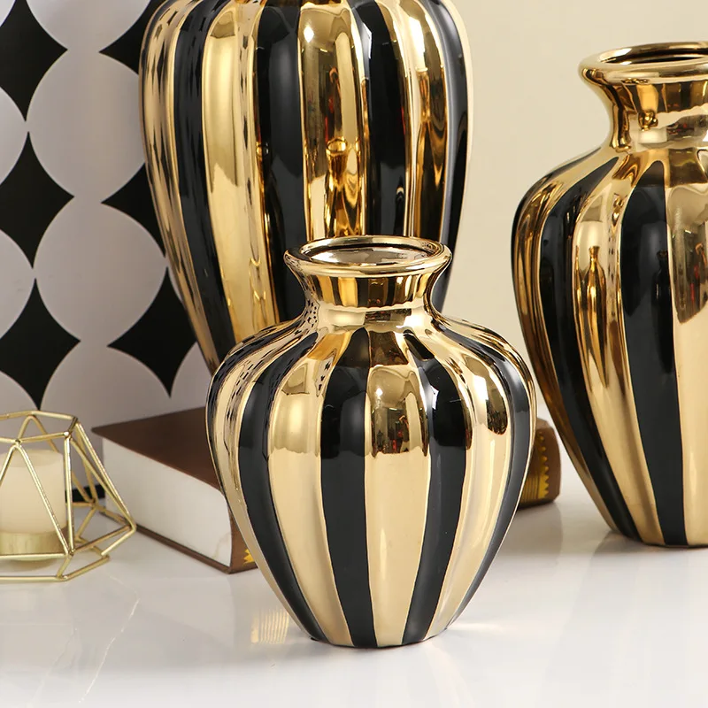 Creative living room vases, flower arrangements, ceramic jars, dining table decorations, handicrafts 5