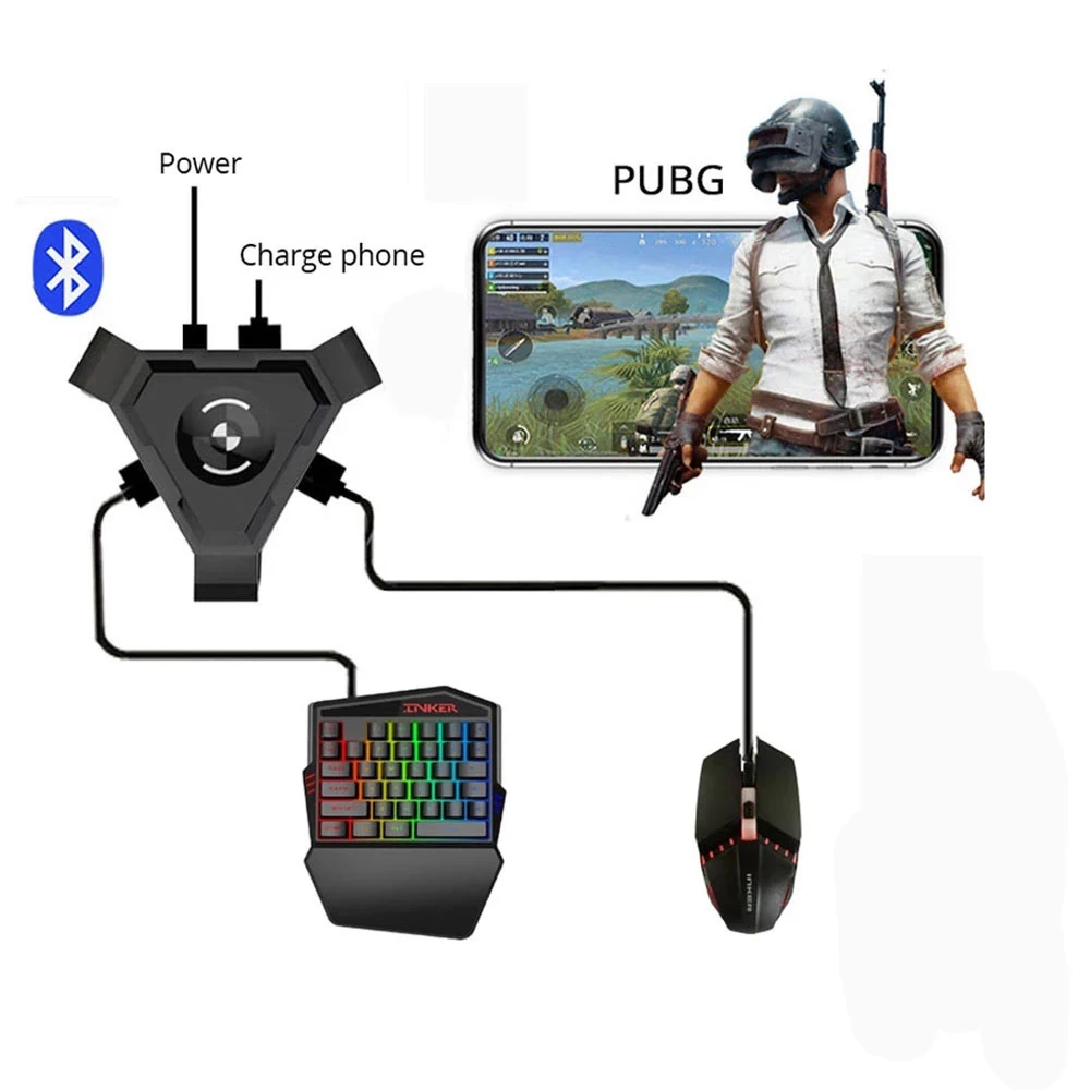 Beperkingen Dader Idioot PUBG COD CF FPS Gamepad Mobile Phone Keyboard Mouse Controller Gaming  Adapter Converter, Playing with Mobile Players directly| | - AliExpress