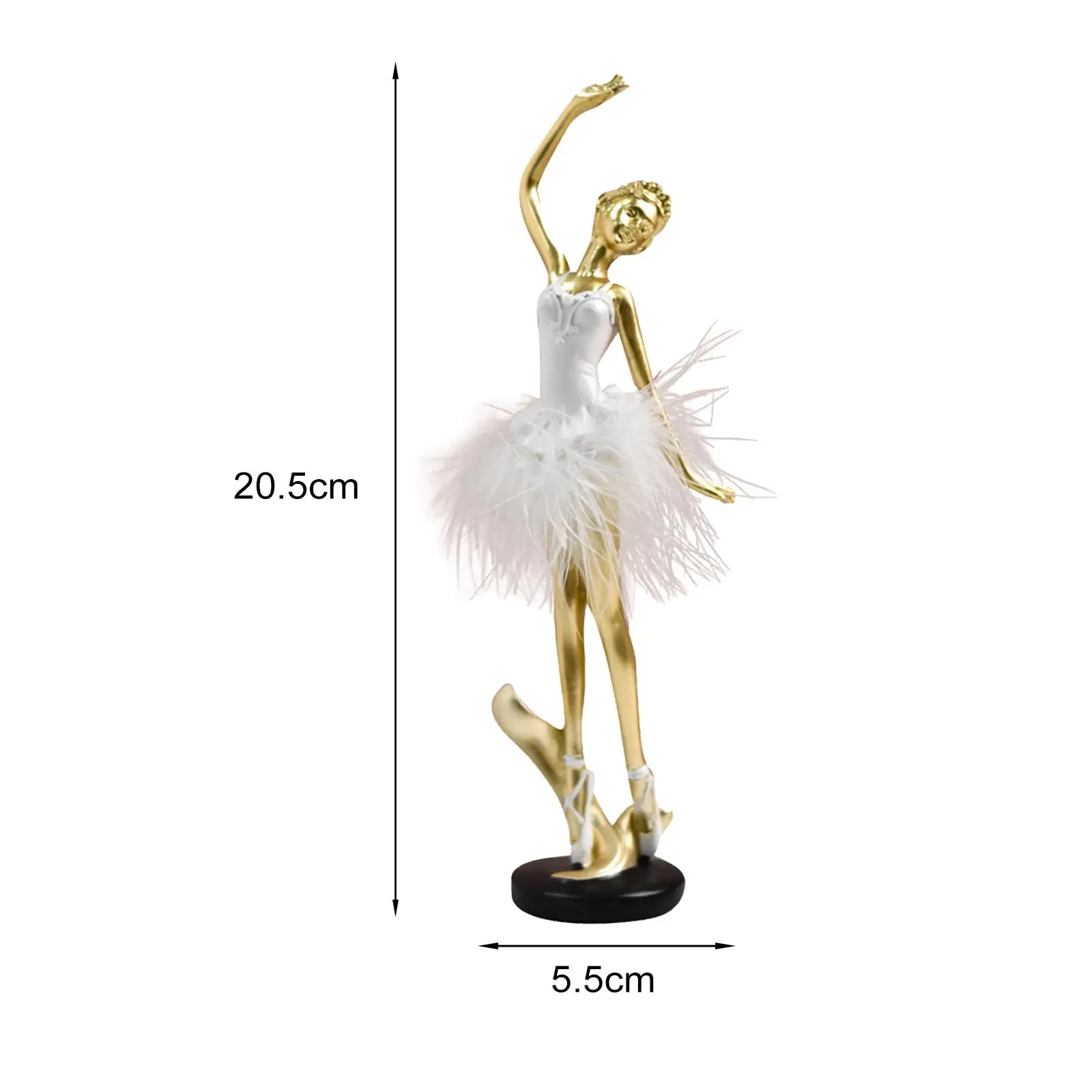 Ballerina Statue Ballet Dancer Sculpture Table Decoration Resin Girl Figure for