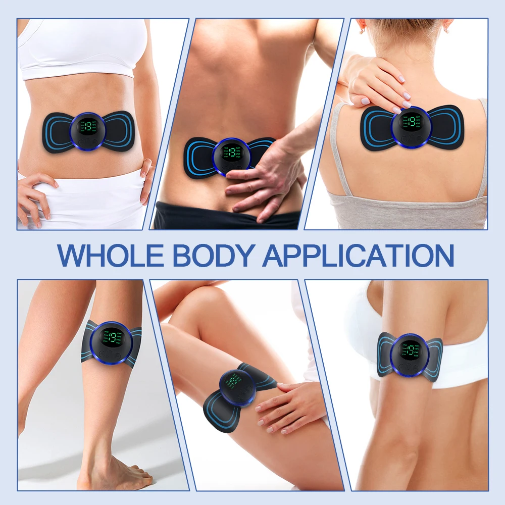 Mini Electric Neck Massager Portable Rechargeable Cervical Vertebra Massage Patc