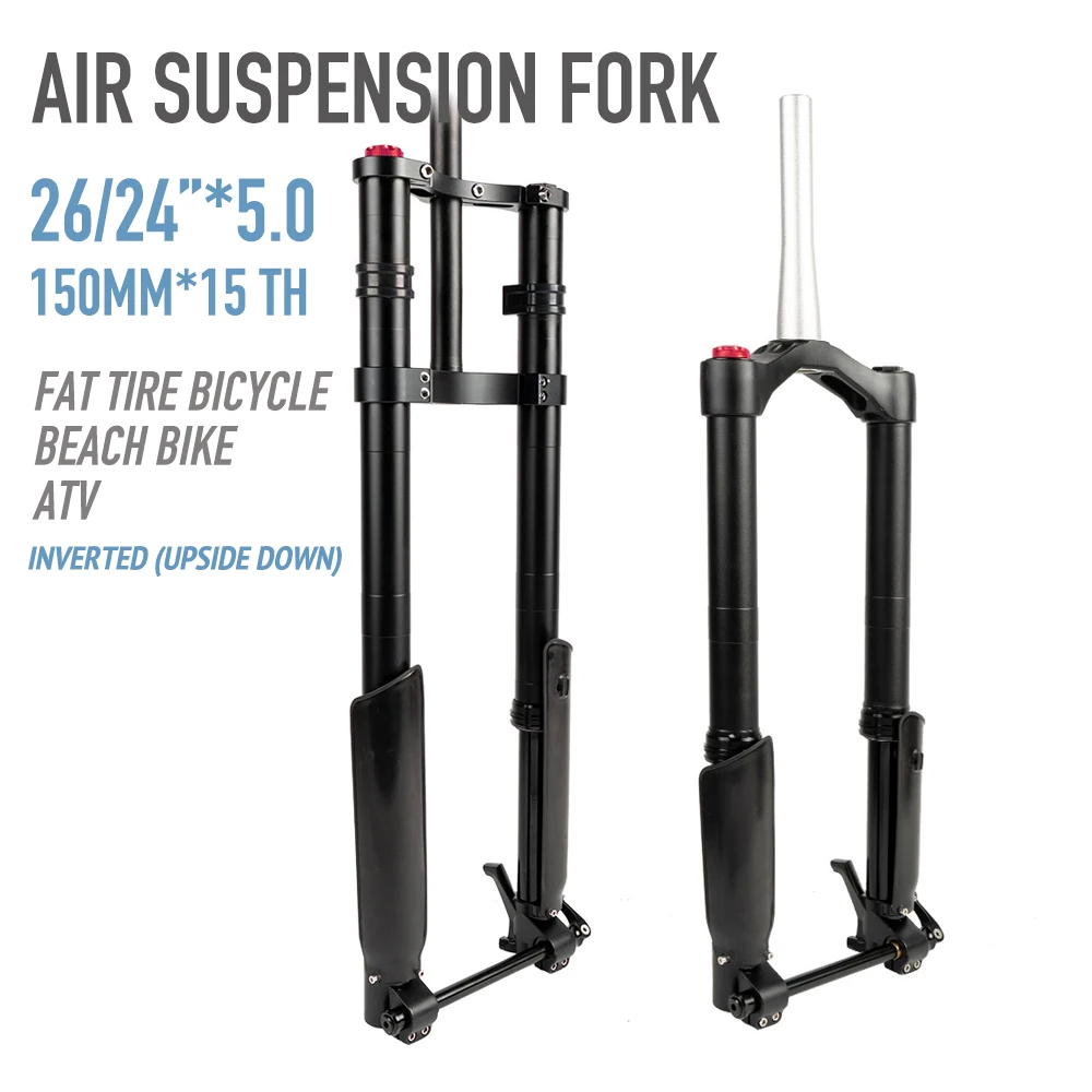 26/24"x5.0 Mtb Atv Upside Down Suspension Fork For Fat Tire Electric