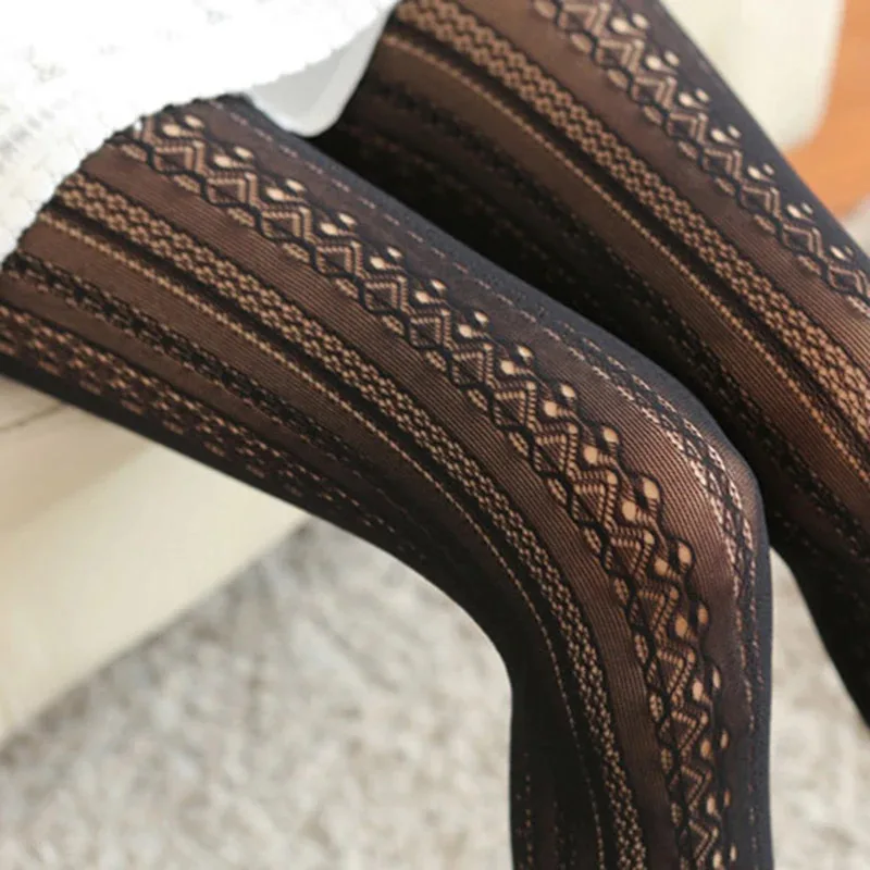 Autumn women tights Lace Stockings Woman Hollow Out White Female Pantyhose Stockings Tattoo Tights Pattern