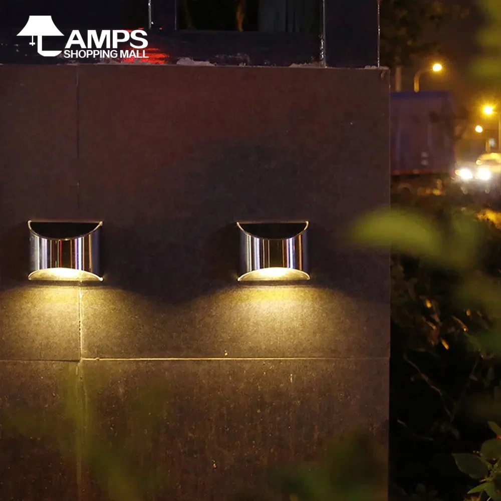 

Настенный уличный светильник на солнечной батарее, водонепроницаемое беспроводное бра для сада, безопасности, лампа для дома, входной двери, патио, забора, 2 шт.