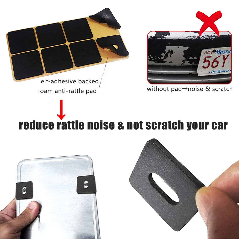 M6*20MM Anti Theft Black License Plate Screws Nut Mounting Kit W/ Wrenches for Combination Bracket of License Plate Frame Cover car accessories stainless steel screw auto fasteners auto accessories car screws