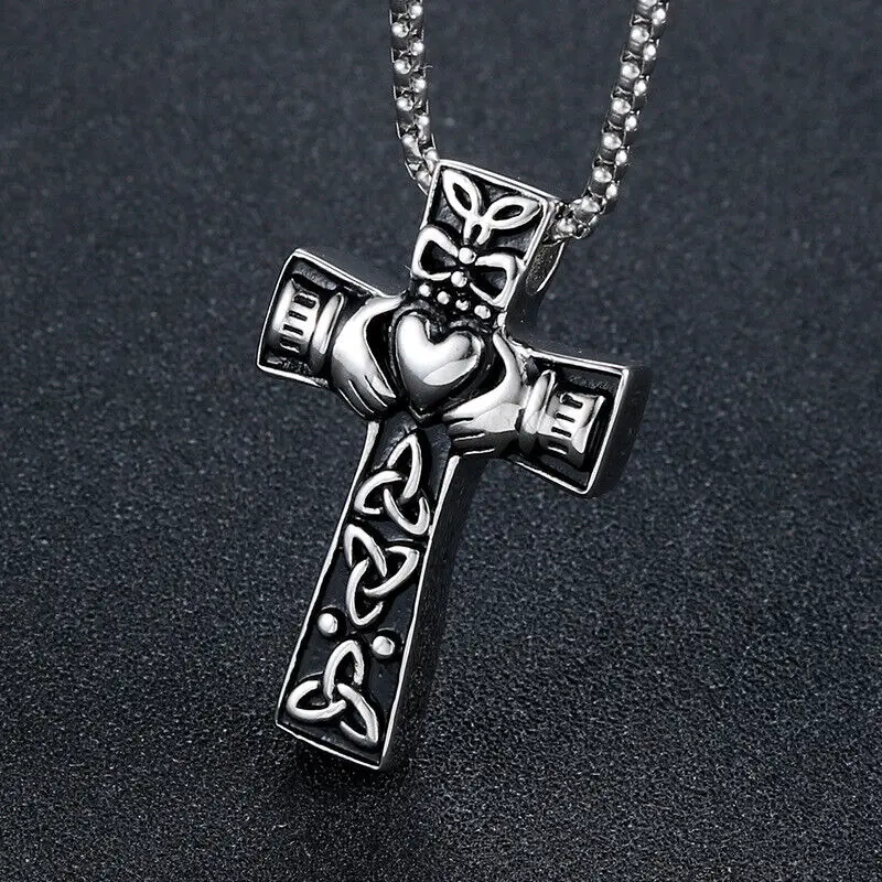 Meaningful Claddagh Cross Necklace for Mothers | Symbol of Love & Faith