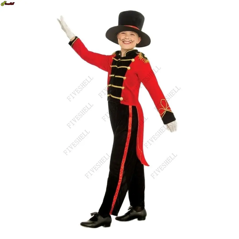 Deluxe Child Ringmaster Giacca Cosplay Medievale Costume Mago Circo Per Adulti E Ragazzi Bambini Lion Tamer Book Week