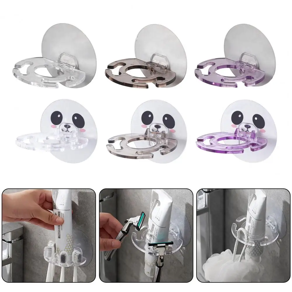 Toothbrush Holder Toothbrush Storage Holder Wall Mounted Toothpaste with Shaver Organizer Strong for Bathroom