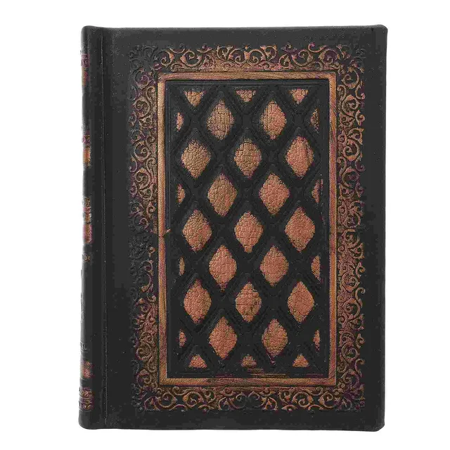 European Relief Cover Diary Notebook Journal Notepad (Antique Gold)
