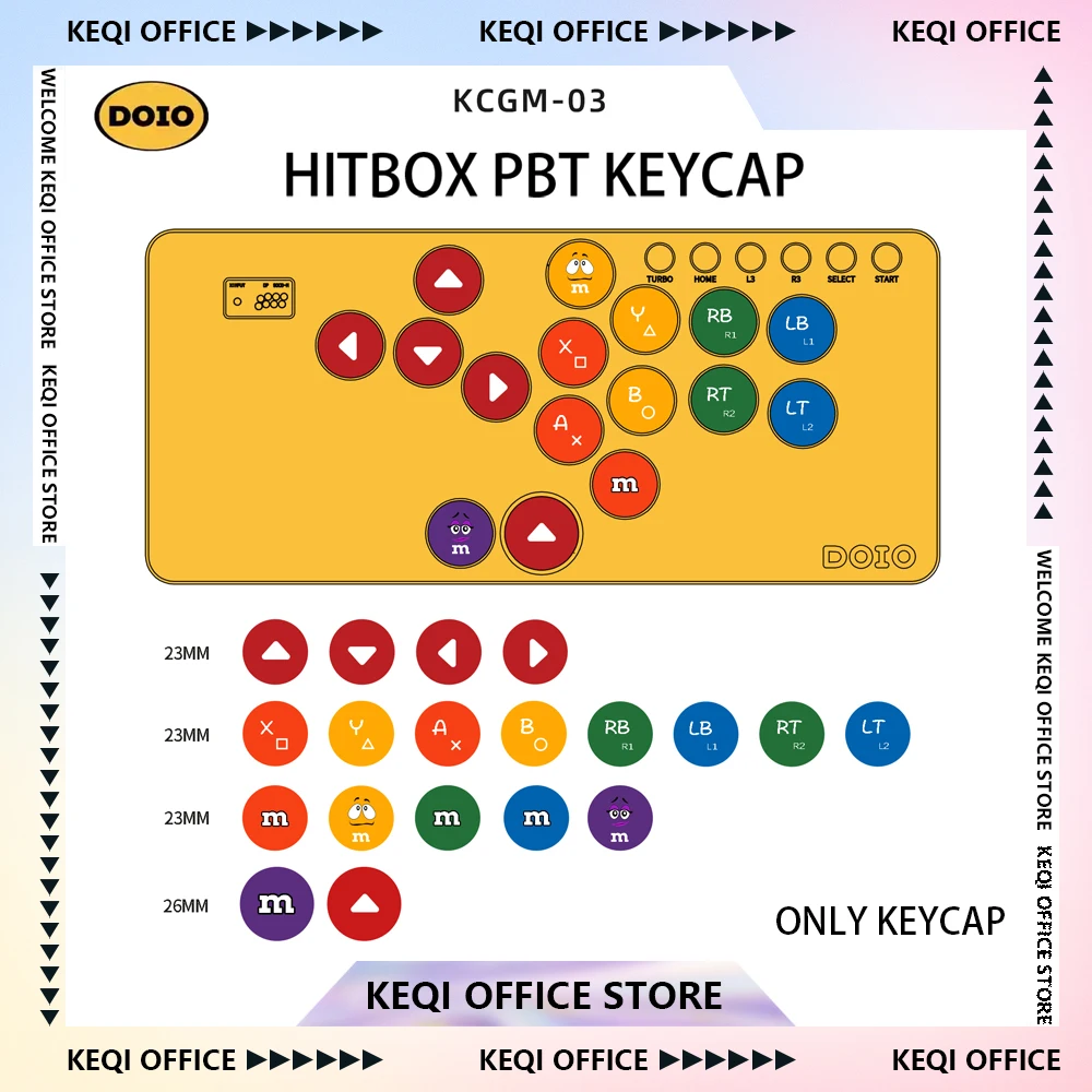 Doio Hitbox Kcgm-02 KCGM-03 19 키 키캡, Pbt 승화 맞춤형 미니 키보드 키캡, PC 게이머 데스크탑 액세서리 선물