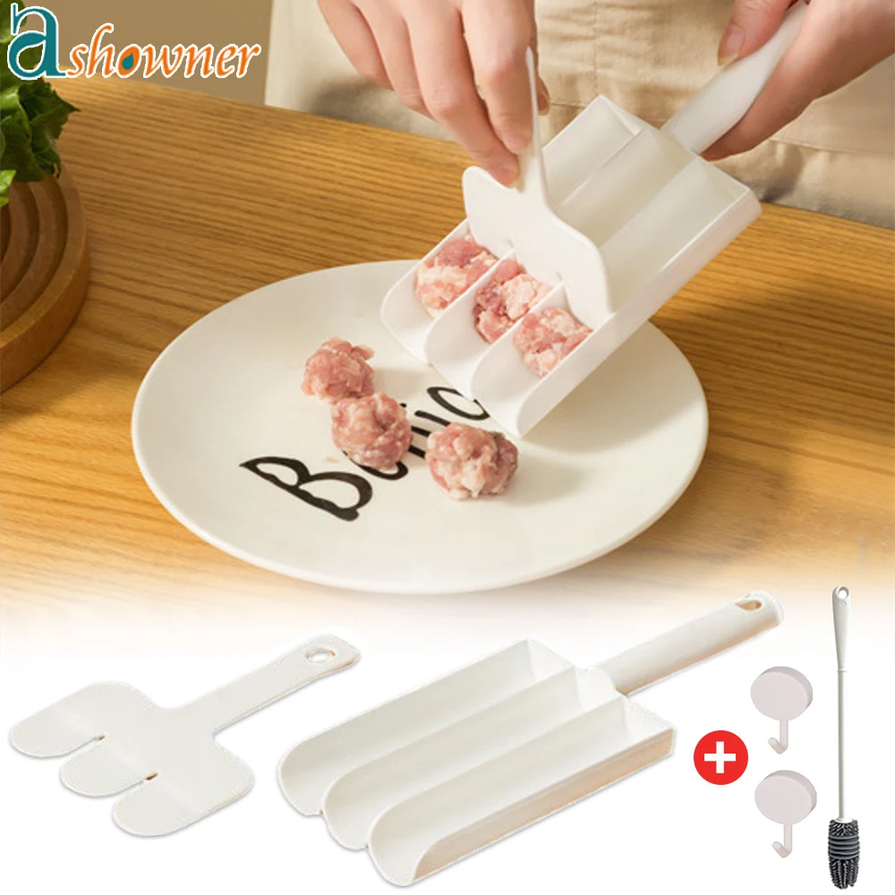 Convenient Plastic Meatball Maker Set Fried Fish Beaf Meat Making Ball