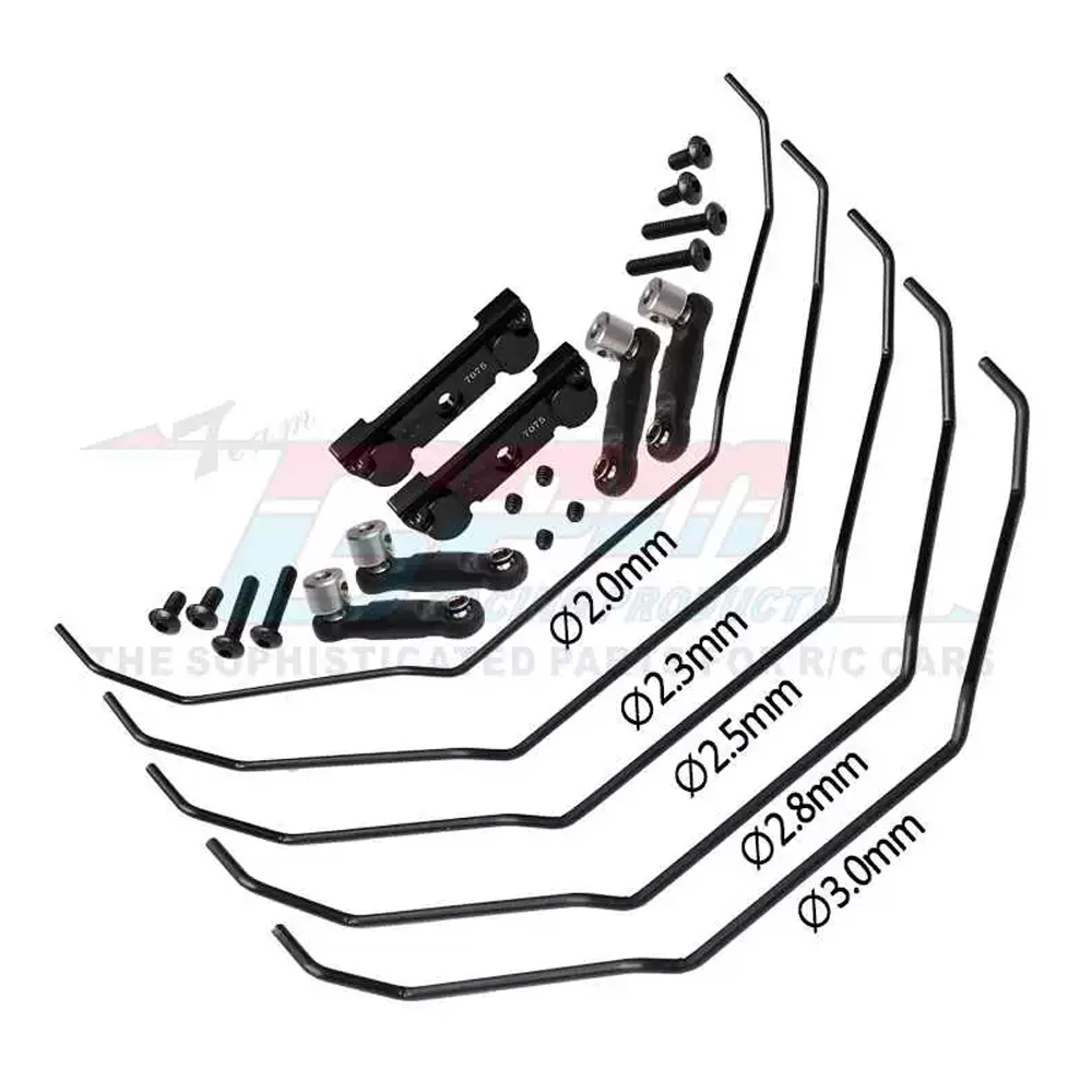GPM for Traxxas 1/8 MAXX SLASH 6S RC Car Upgrade Parts Metal Aluminum Alloy 7075 Front Rear Sway Bars Linkage Kit 10295, front sway bar links,rear anti roll bar links
