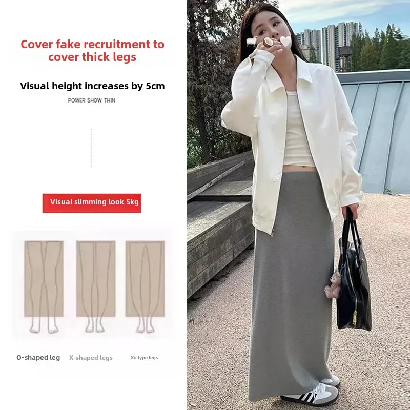 Spring Summer Maternity Skirt No Support Belly Half-length Casual Straight-cut Long Skirt Versatile Comfortable Maternity W