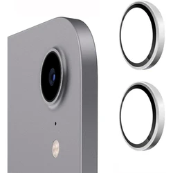 Premium Tempered Glass Camera Lens Protector Cover (Silver)