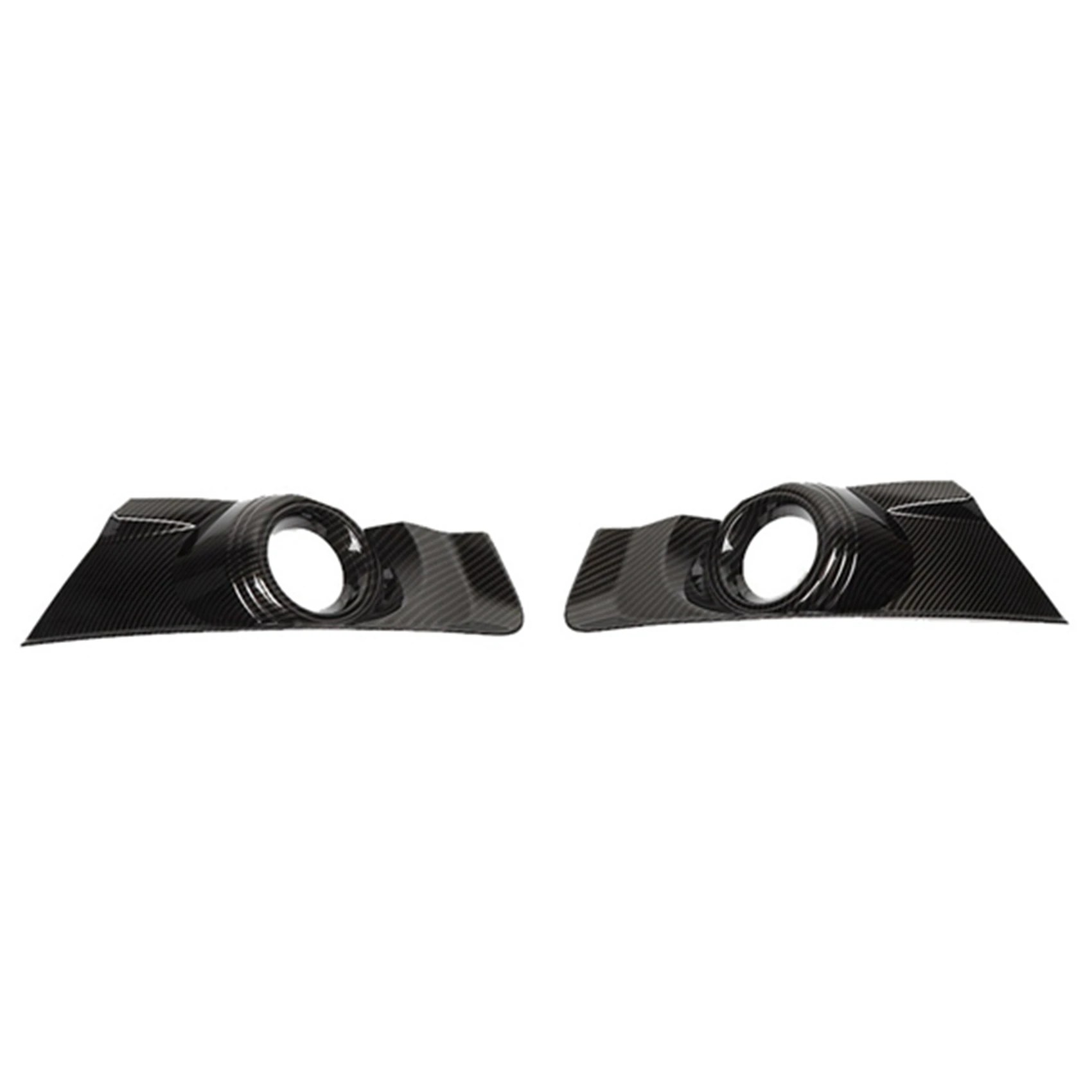 

For Ford Mustang 2015 2016 2017 Carbon Fiber Fog Light Cover Bazel Grilles Fog Lights Lamp Frame Covers Hole Grill
