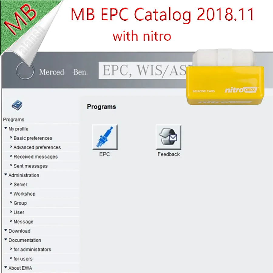 

2023 Hot Sell MB EPC Electronic Parts Catalogue 2018.11 + Nitro