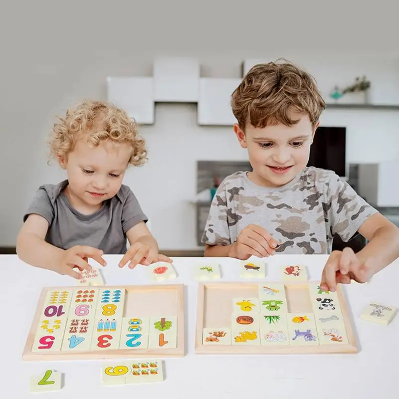 

Number Puzzle Board Matching Game And Counting Matching Board Wooden Kindergarten Math Games For Learning Numbers Preschool Toy