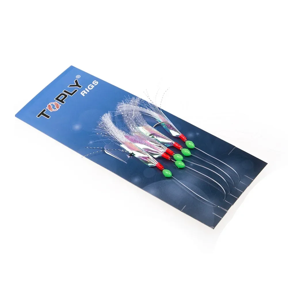 Heißer Verkauf Sabiki Soft Fishing Köder Rigs Köder Jigs Köder Feder köder Hering Köder hochwertige Rigs mit 6 Haken Teilen – Detail 19