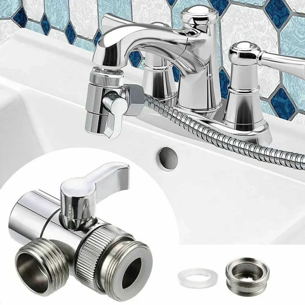 3 Way Switch Faucet 1/2 Valve Adapter Shower Diverter Valve Bathroom Faucet Shower Tap Connector Splitter Bathroom Accessories