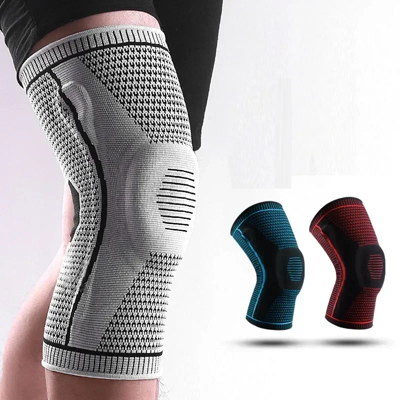 

Silicone Full Knee Brace Strap Patella Medial Support Dropshipping Compression Protection Sport Pads Running Basketball