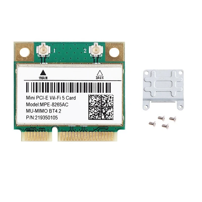 

MPE-8265AC Беспроводная мини PCI-E Wi-Fi карта Mini Pcie Wi-Fi карта Wifi 5 Двухдиапазонная 802.11AC 2,4 ГГц 5 ГГц сетевая карта