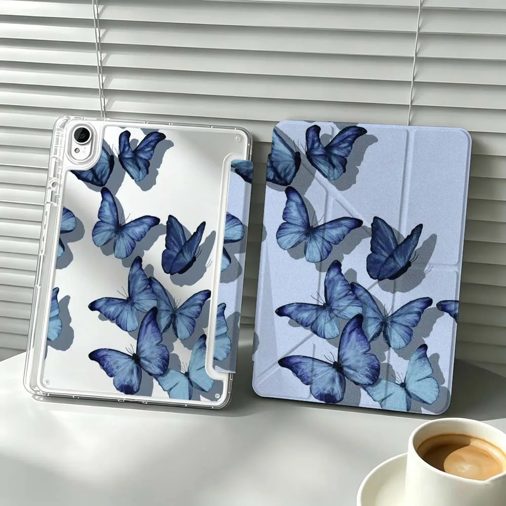 Blue Aesthetics Butterfly Tablet Case Cover