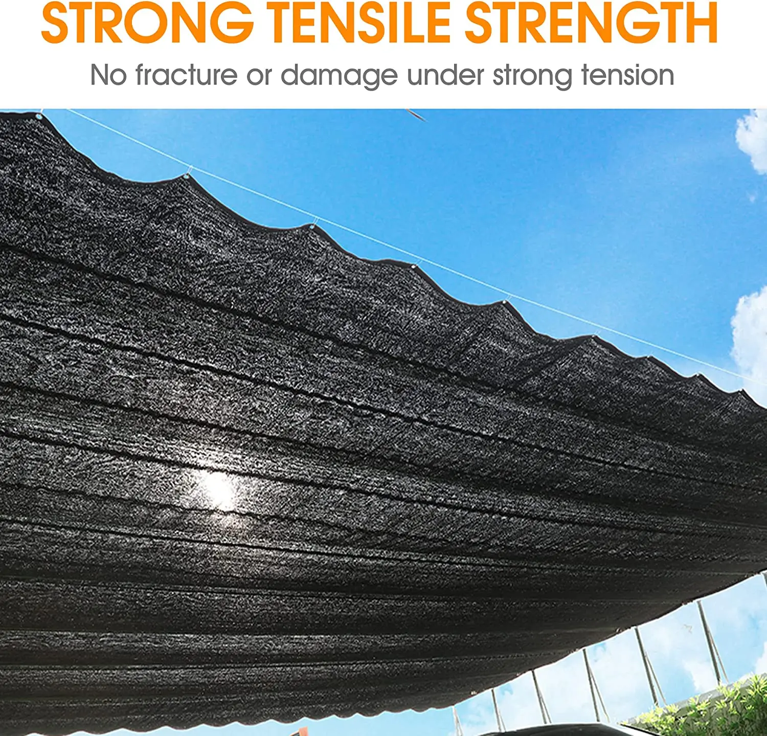 XYXH Red De Sombreado De Jardín 5x10m, Malla De Sombra Negra, Sombra